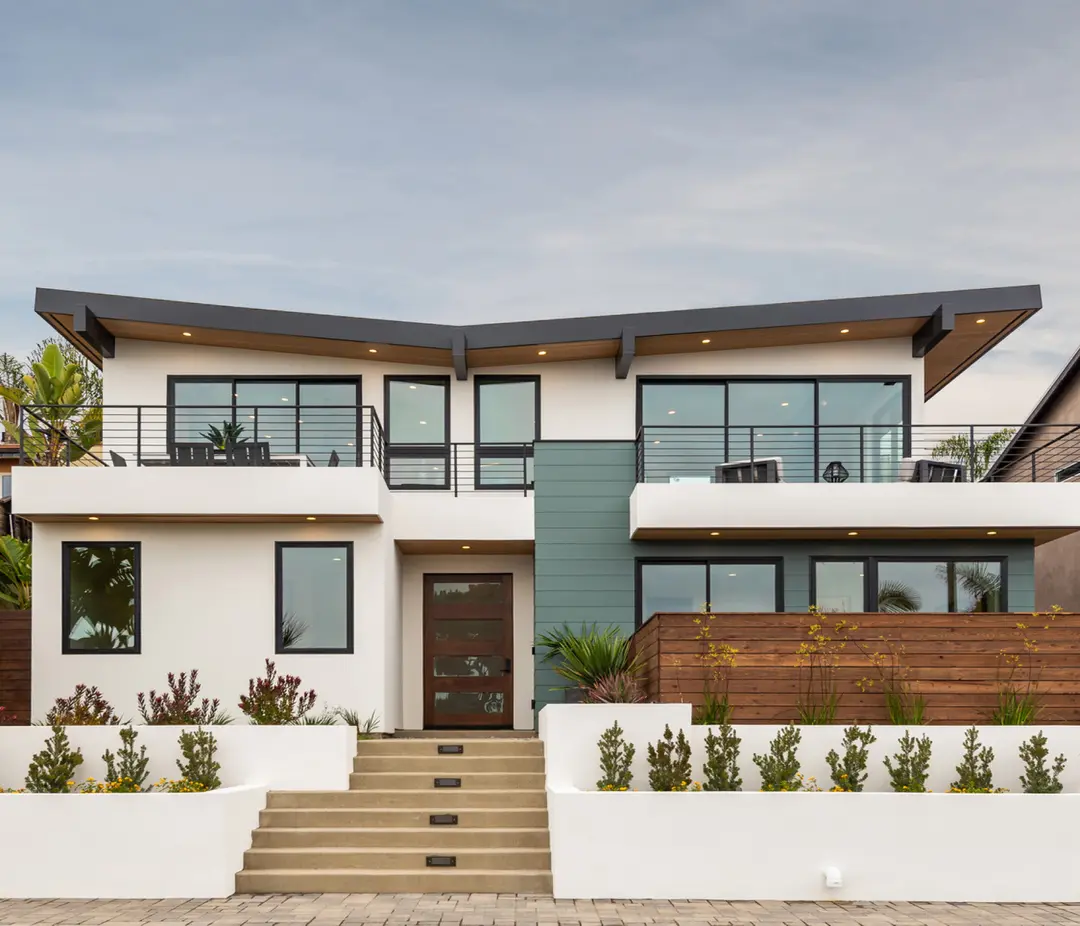 Contemporary hardie plank architectural panel gray